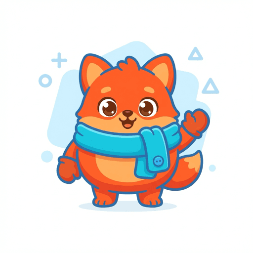 Friendly math game mascot waving hello